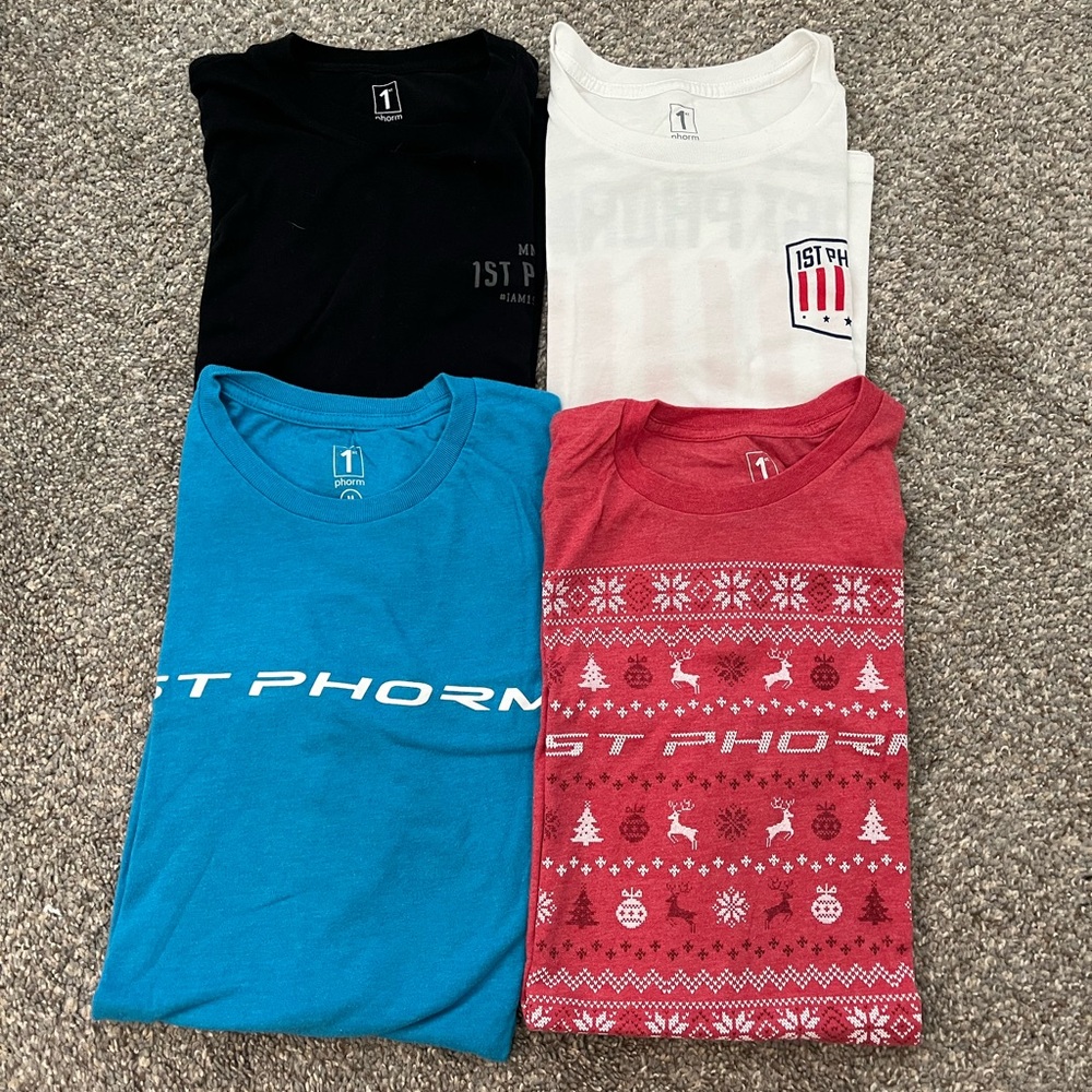 1st Phorm T-Shirt Bundle - Black, White, Blue, Red